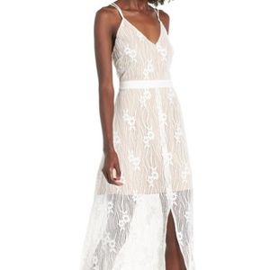 WAYF White Lace Maxi Dress Size S